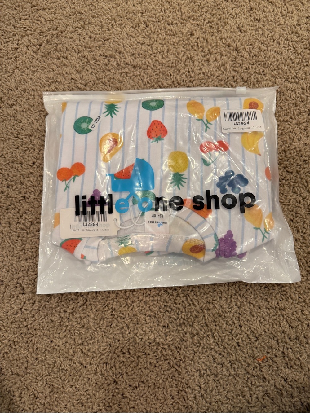 Little One Shop Sweet Fruit Sweatsuit 12-18M